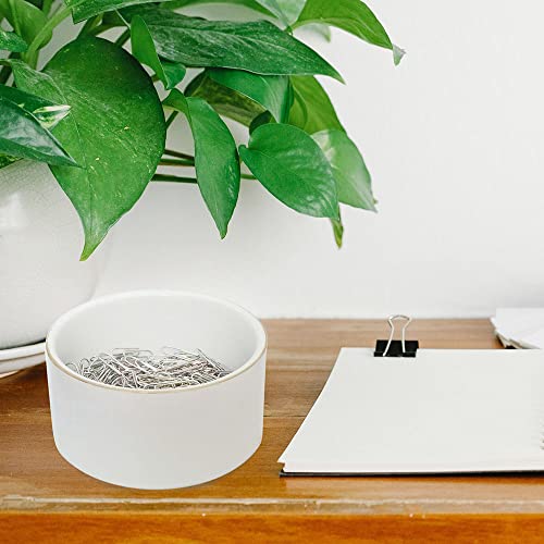 CROWNOS Paper Clip Holder Ceramic Paperclip Holders for Desk Organizer, White - Image 5