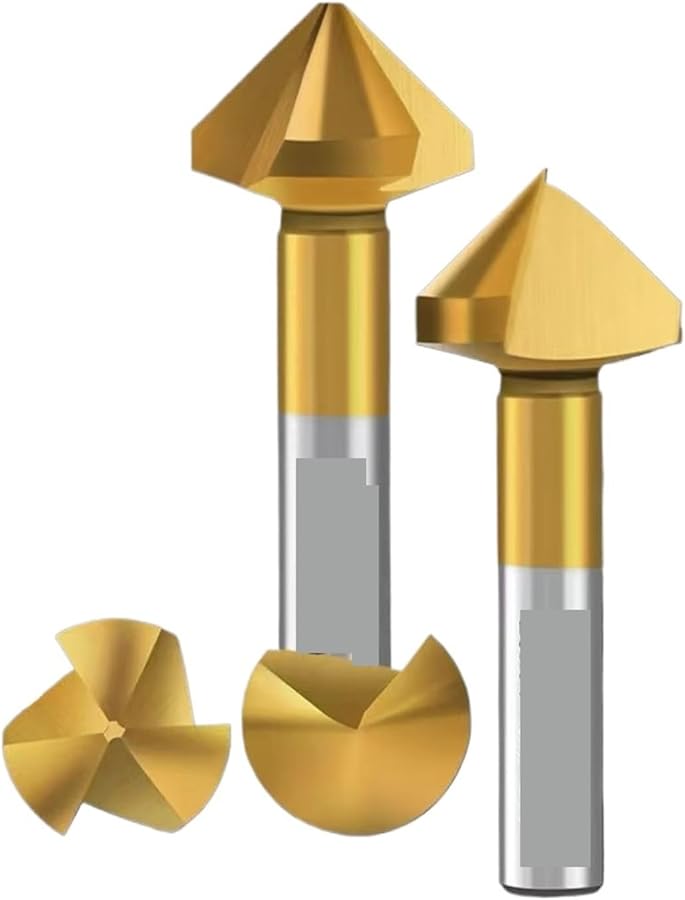 16 5mm 3 Flute 90 Degree High Speed Steel Cobalt Chamfering Deburring Cutter - Image 2