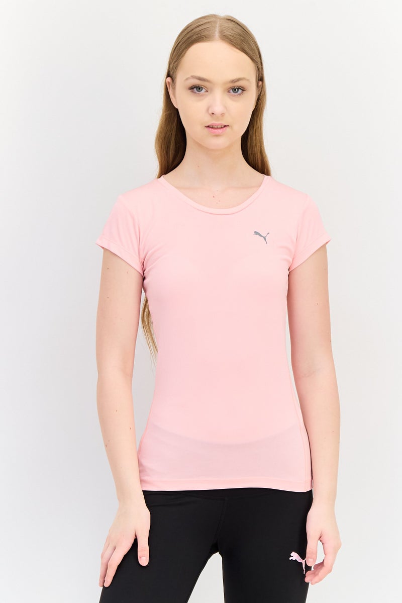 PUMA Women Slim Fit Short Sleeve Training T-Shirt, Light Pink - Image 1