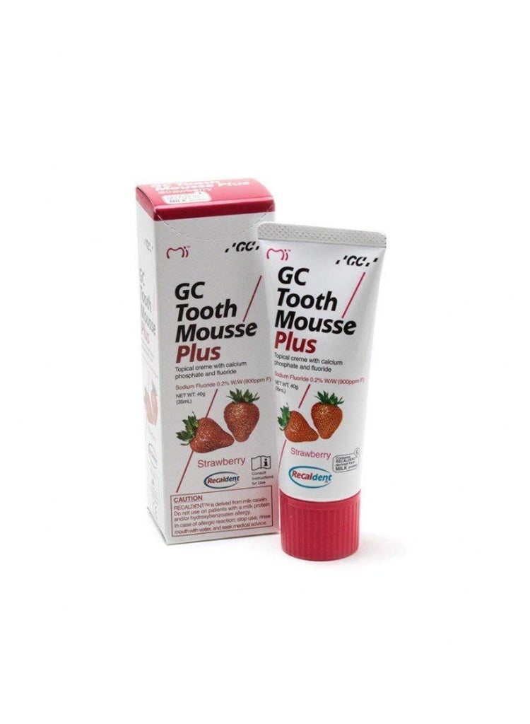 Gc Multi Action Tooth Mousse Remineralising Sugar Free Dental Topical Creme (Strawberry), 40 g - Image 2