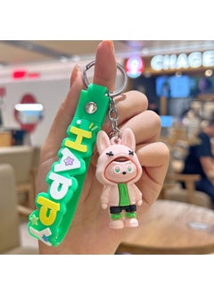 Generic Labubu Cartoon Sheep Silicone Keychain Accessory Pink-sweatshirt tarpaulin 