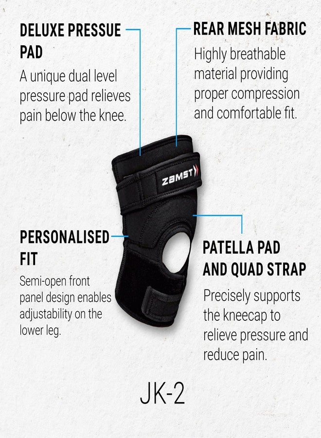 Zamst JK-2 | Premium Knee Brace Immobilizer | Patella Support Stabilizer for Compression | Ligament Tear Wraparound Stabilizer for Men & Women | Knee Support For Sports | Small | - Image 3
