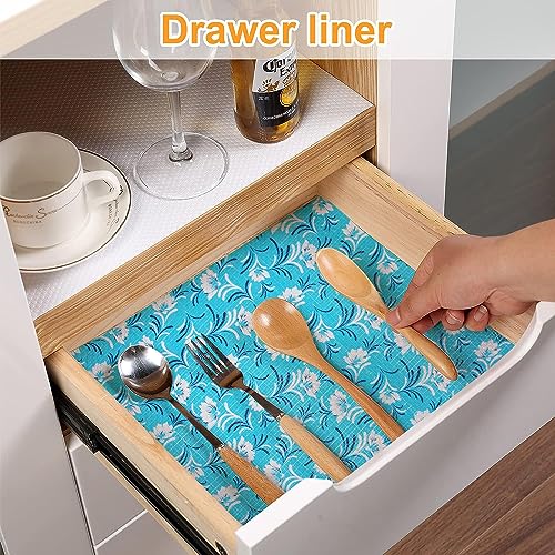 Vocal Store Kitchen Drawer/Cabinet Shelf Mat|PVC Material|Adjustable Size 10 Meter Roll, Blue - CDOJ-P10-10M - Image 3
