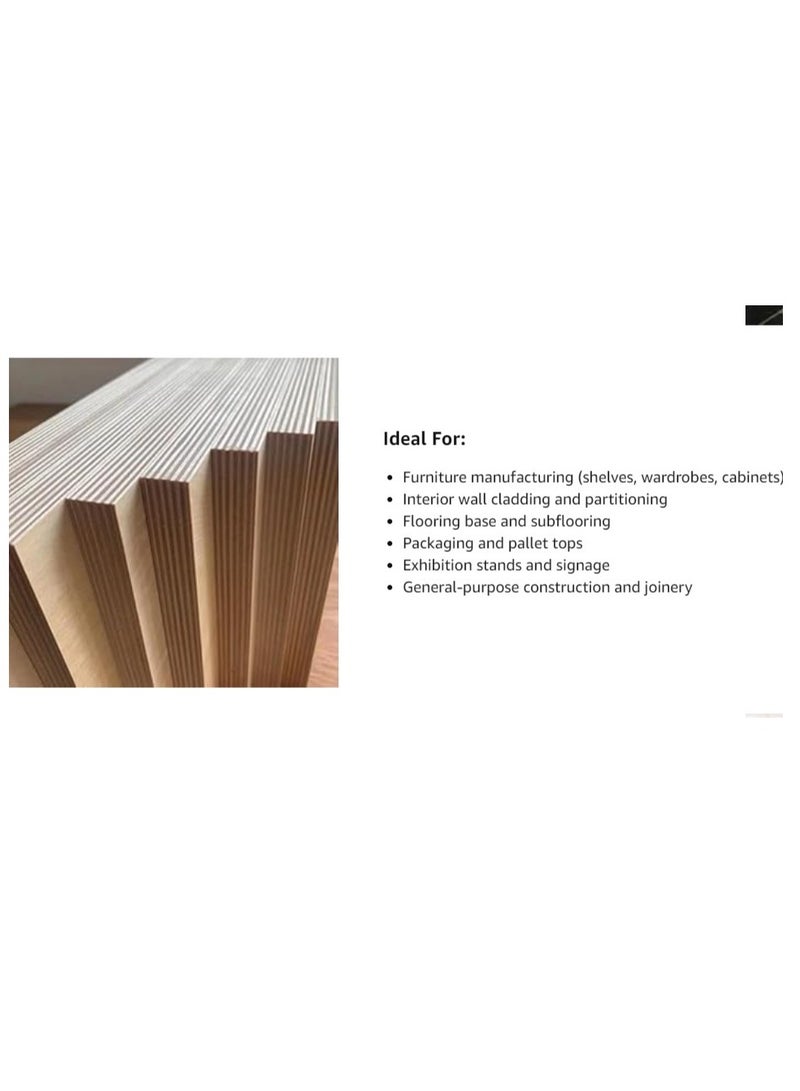 ABBASALI Waterproof Marine Ply Wood Sheet Furniture Board Brown for Multi Purpose DIY Works 60cm X 80cm Pack of 6 Pieces With Gloves, Goggle, 10Pcs Facemask & Saw (12mm)  - Image 2