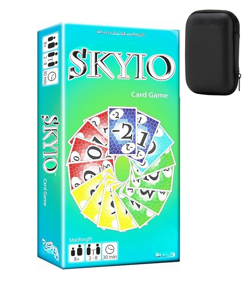 SQUISHCO for Skyjo Card Game, Card Games for Family Entertainment, Portable Deck of Cards with Black Organizer for Educational Learning and Social Gatherings Family Strategy Game - Image 1