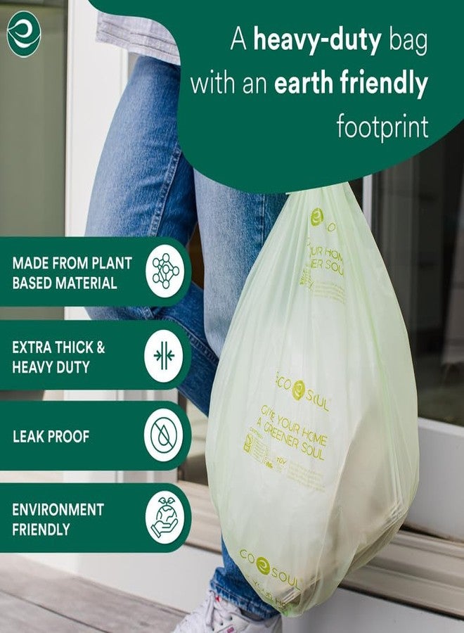 ECO SOUL [24 inch x 32 inch, 30 Pack] Large Compostable Trash Bags | Eco-friendly Non OXO-Biodegradable Bags for Garbage Bins | Heavy Duty & Leak-Resistant | Home, Office & Kitchen Use (71 x 81 cm) - Image 3