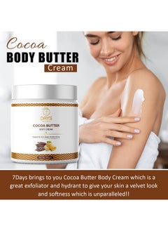 7 Days Men'S Women'S Cocoa Butter Body Creamfor Dry Skin 24 Hours Intense Deep Hydration Shea Butter Moisturizer Extra Hydrating Nourishing Creamy Body & Hand Cream 100Ml  - Image 4
