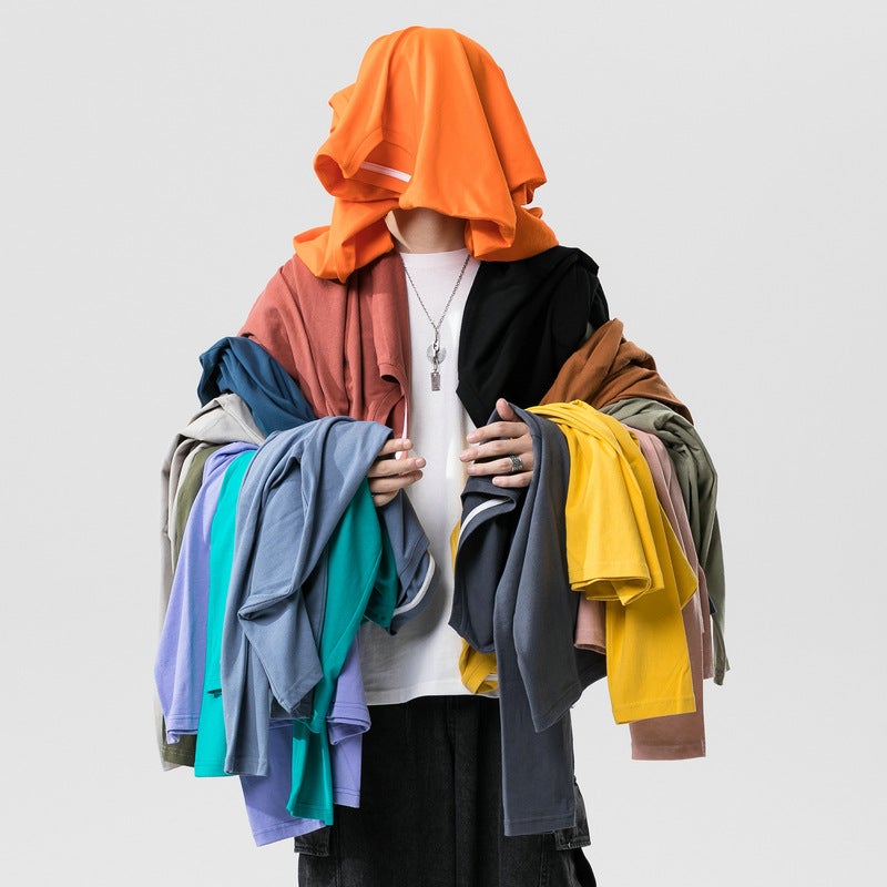 Pure Cotton T-shirt Couple Clothing Men's Multicolor Long-sleeved Base T-shirt Solid Color Teenager T-shirt - Image 4