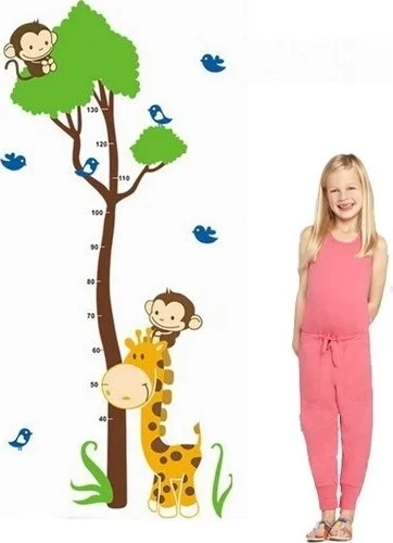 Kt Grup Kt Decoration Kids Room Decor Height Measure Giraffe Developmental Measure Wall Sticker