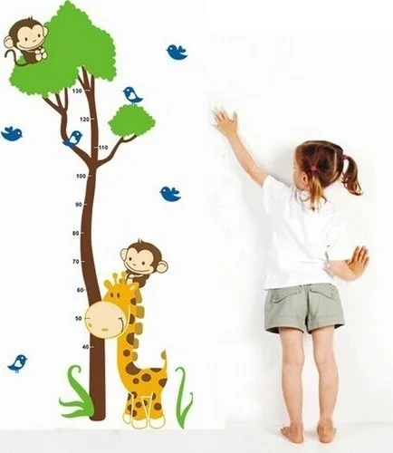Kt Grup Kt Decoration Kids Room Decor Height Measure Giraffe Developmental Measure Wall Sticker