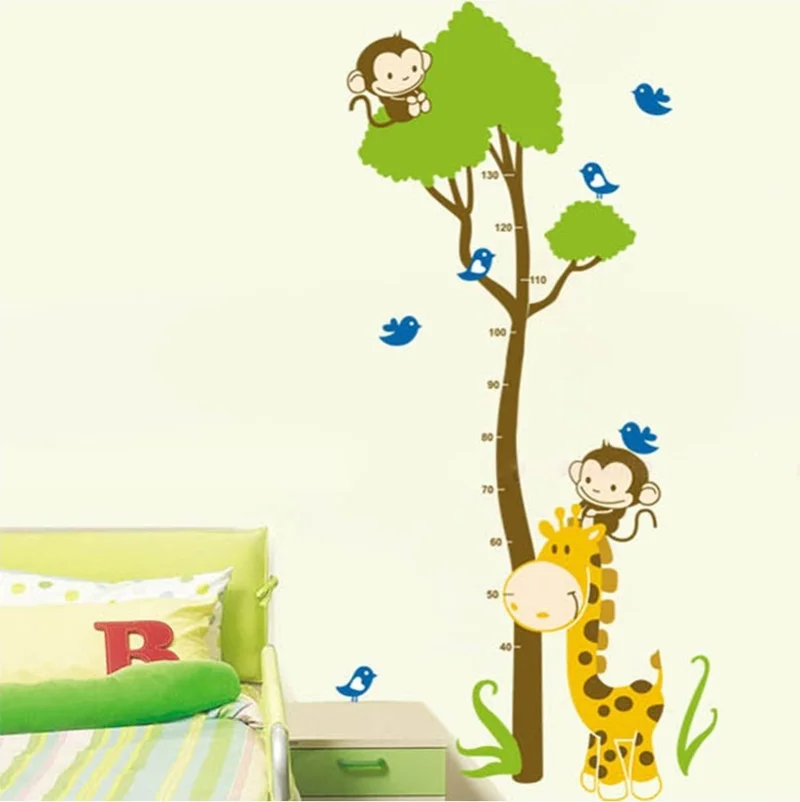 Kt Grup Kt Decoration Kids Room Decor Height Measure Giraffe Developmental Measure Wall Sticker