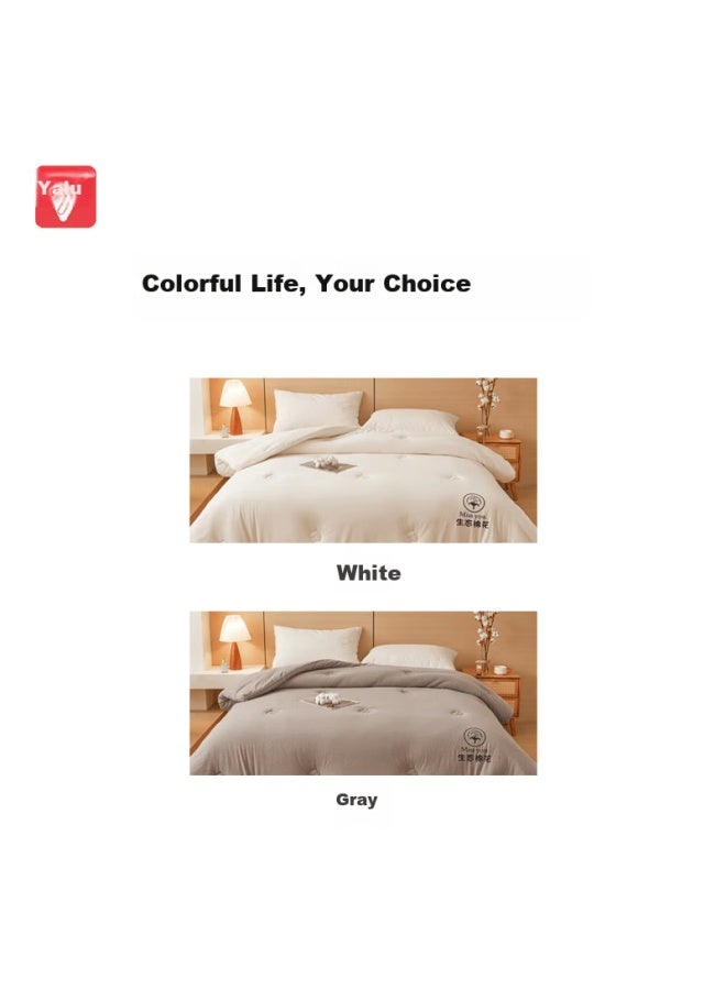 Yalu Xinjiang Pure Cotton Thickened Warm Cotton Quilt Core Air Conditioning Quilt Four Seasons Universal White 200*230 - Image 5