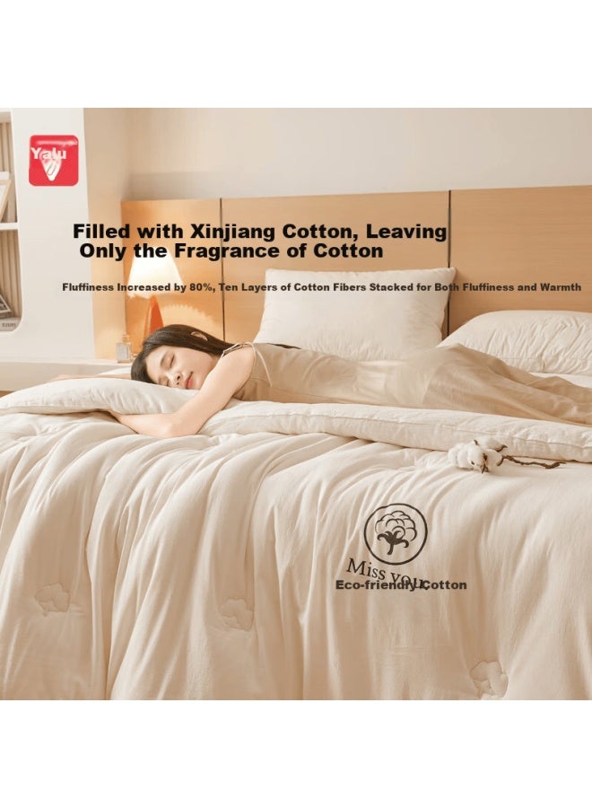 Yalu Xinjiang Pure Cotton Thickened Warm Cotton Quilt Core Air Conditioning Quilt Four Seasons Universal White 200*230 - Image 3