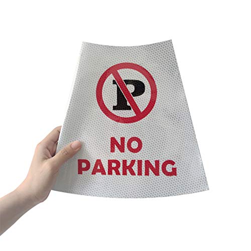 BATTIFE 4 Pack NO Parking Reflective Collars Stickers for Traffic Safety Cones, 360° High Visible Signs for Driveway Road Outdoor Use - Image 5