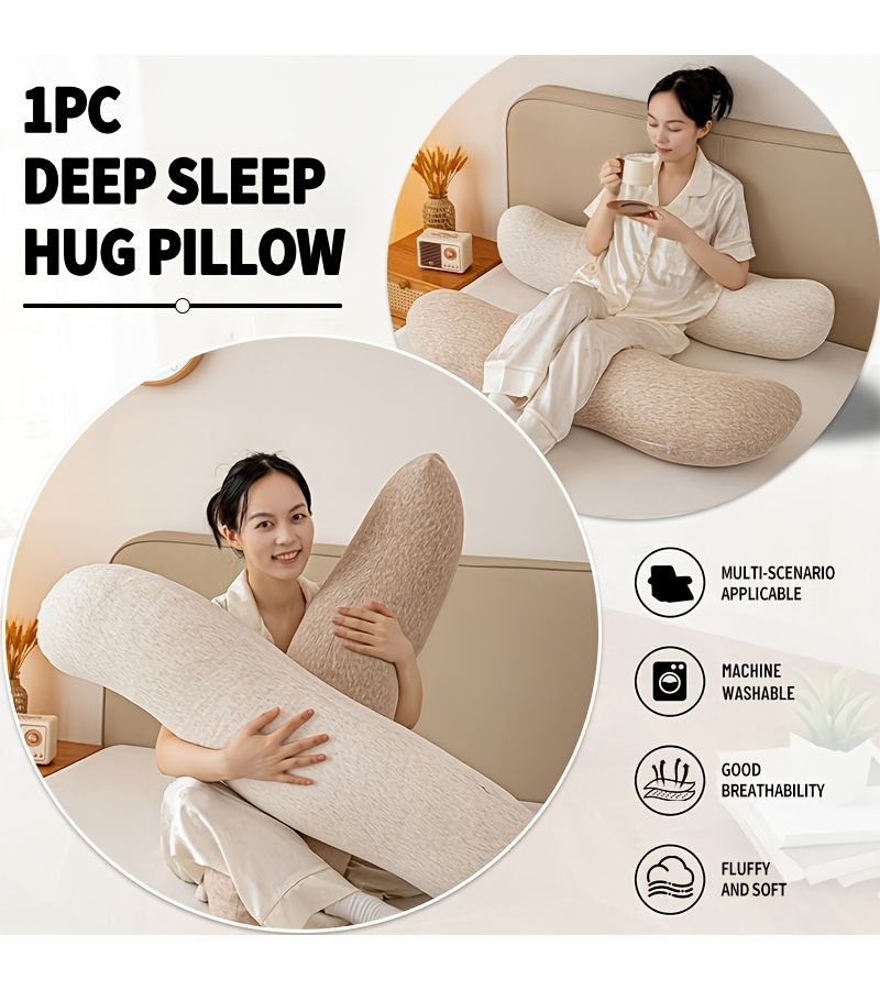Blue Side Sleeping Body Pillow Removable Washable Cover High Elasticity - Image 1