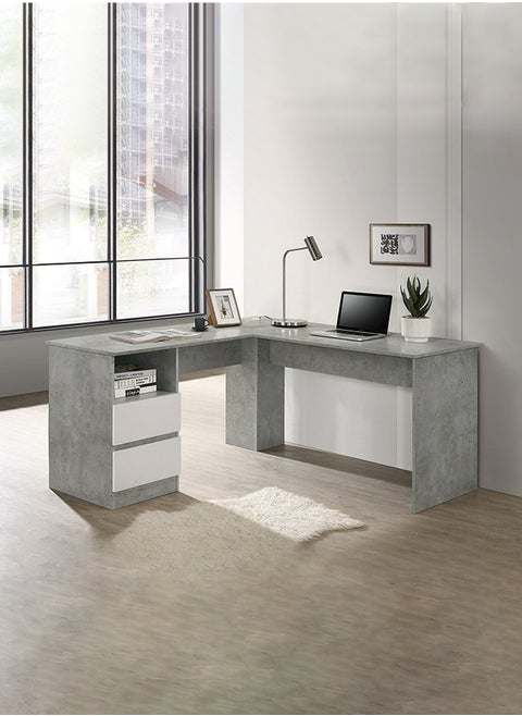Alford Patara Corner Study Desk with 2 Drawers 150 x 75 x 150 cm