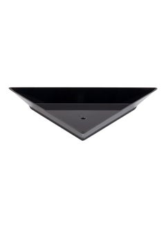 Restaurantware Restaurantware-4 x 2 Inch Mini Appetizer Plates, 100 Disposable Triangle Plates - Serve Hors D'oeuvres, Samples, Or Snacks, For Parties Or Catering, Black Plastic Mini Dessert Plates,  - Image 1