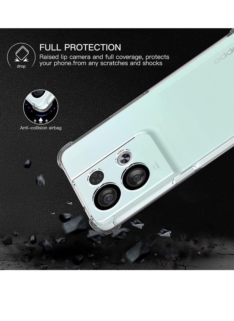 ELTRAZONE - Case for OPPO Reno 8 5G Clear Case Cover Soft Flexible Transparent Silicone TPU Back Cover with Camera Protection and Shockproof Bumper - Image 1