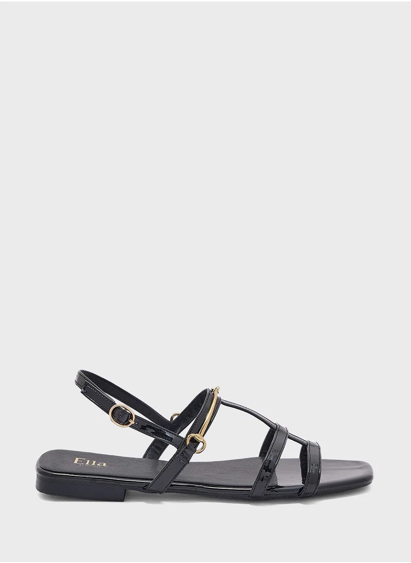 ELLA Metal Trim Detail Backstrap Sandal