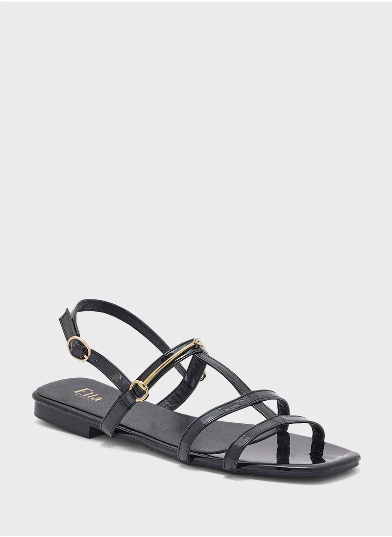 ELLA Metal Trim Detail Backstrap Sandal