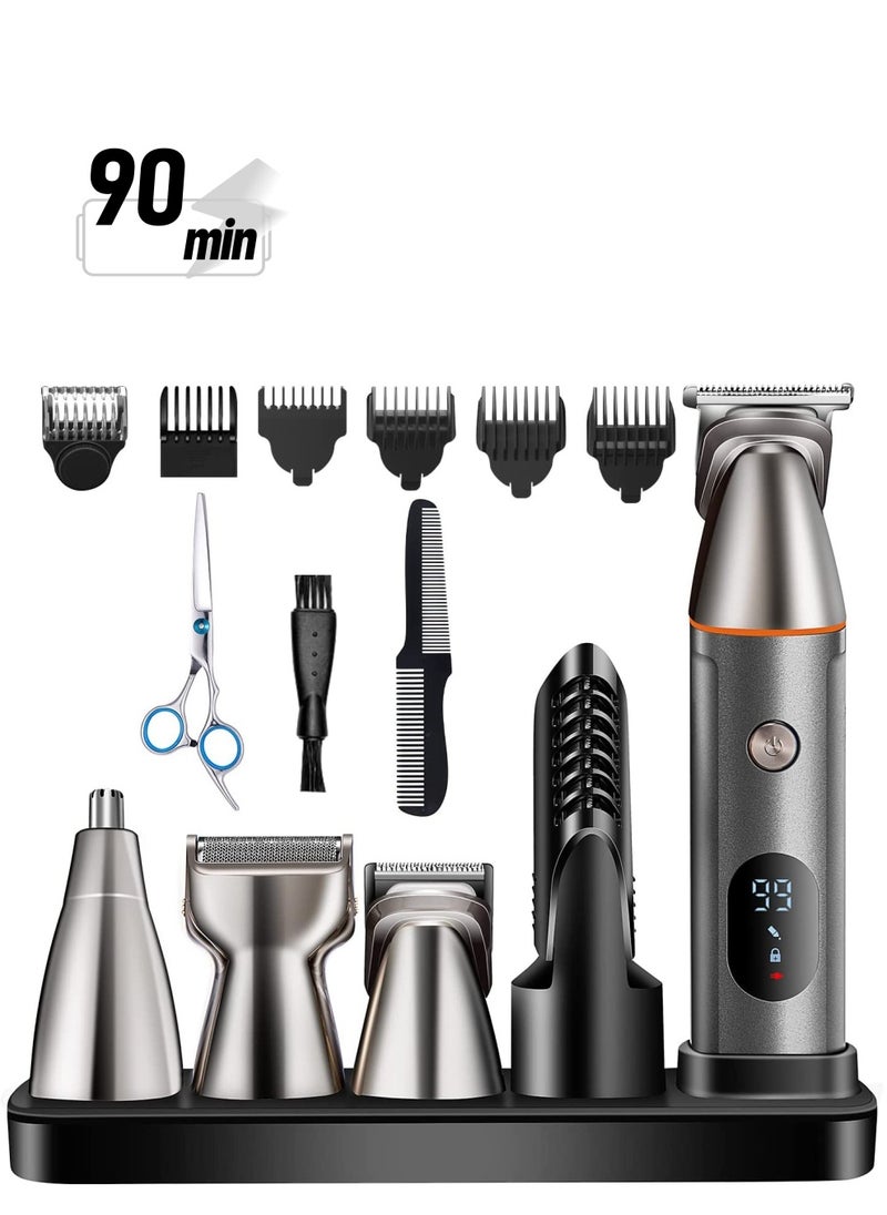 Generic - Beard Trimmer,5 in 1 Men Multifunctional Hair Trimmer Mens Electric Clipper Suitable for Mustache Body Nose Ear Facial Trimmers Rechargeable Hair Clippers Waterproof Precision Trimmer - Image 1