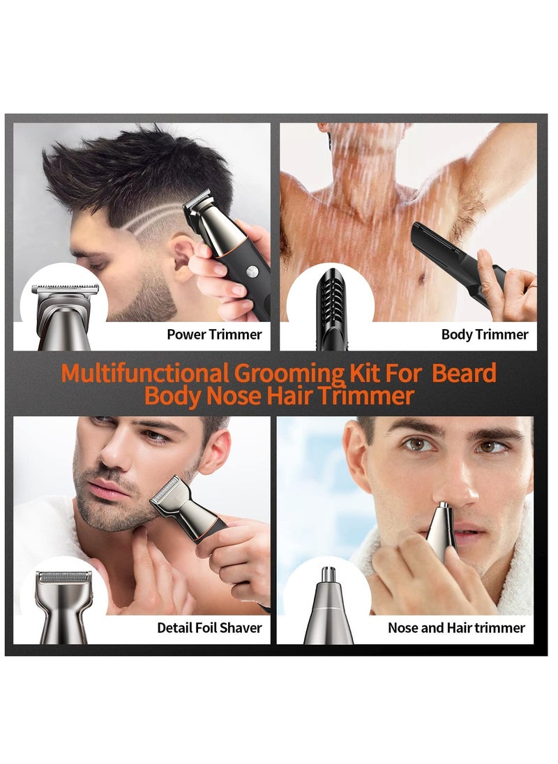 Generic - Beard Trimmer,5 in 1 Men Multifunctional Hair Trimmer Mens Electric Clipper Suitable for Mustache Body Nose Ear Facial Trimmers Rechargeable Hair Clippers Waterproof Precision Trimmer - Image 1