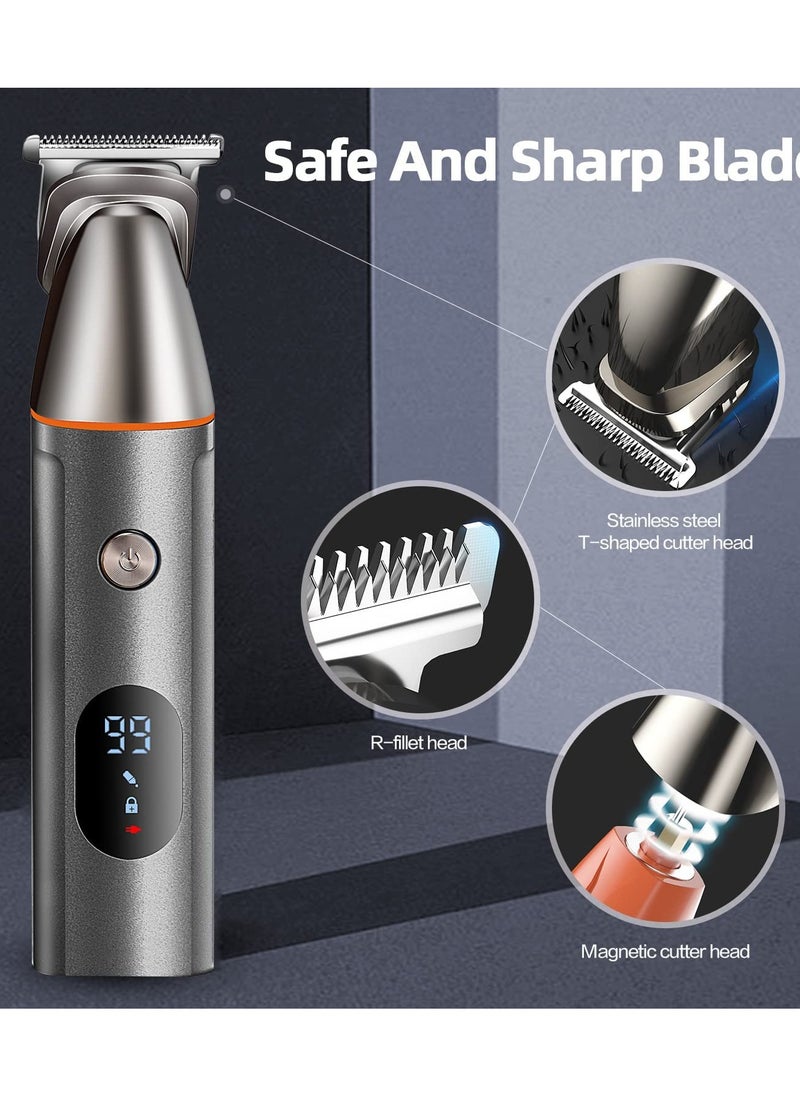 Generic - Beard Trimmer,5 in 1 Men Multifunctional Hair Trimmer Mens Electric Clipper Suitable for Mustache Body Nose Ear Facial Trimmers Rechargeable Hair Clippers Waterproof Precision Trimmer - Image 1