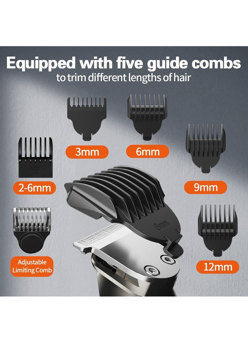 Generic - Beard Trimmer,5 in 1 Men Multifunctional Hair Trimmer Mens Electric Clipper Suitable for Mustache Body Nose Ear Facial Trimmers Rechargeable Hair Clippers Waterproof Precision Trimmer - Image 1