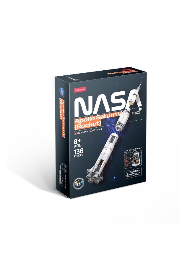 CubicFun 3D Puzzle Nasa Apollo Saturn V - 136pcs - Image 1