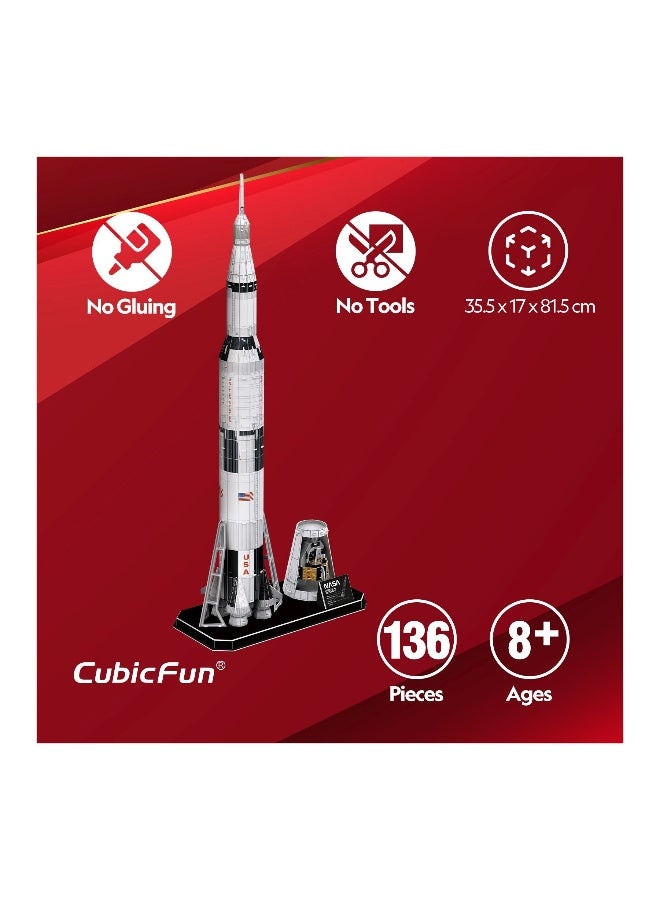 CubicFun 3D Puzzle Nasa Apollo Saturn V - 136pcs - Image 5