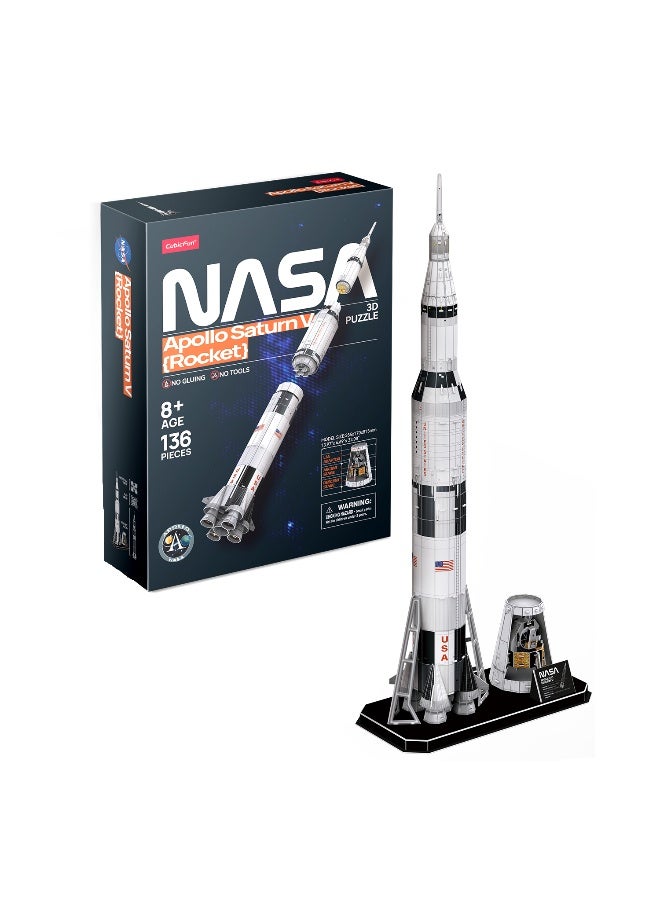 CubicFun 3D Puzzle Nasa Apollo Saturn V - 136pcs - Image 2