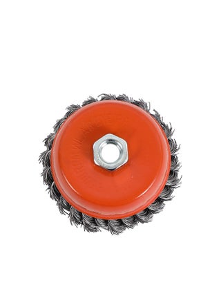 Twisted Knot Wire Cup Brush -Silver- Heavy-Duty Wire Brush for Drill & Grinder Ideal for Rust Removal Paint Stripping Surface Conditioning - Durable Industrial-Grade Metal Cleaning Tool - pzsku/ZEF5E2EA803E5B840883DZ/45/_/1731323801/c40f6c1f-0a98-4990-a112-537f4cb3dc4c