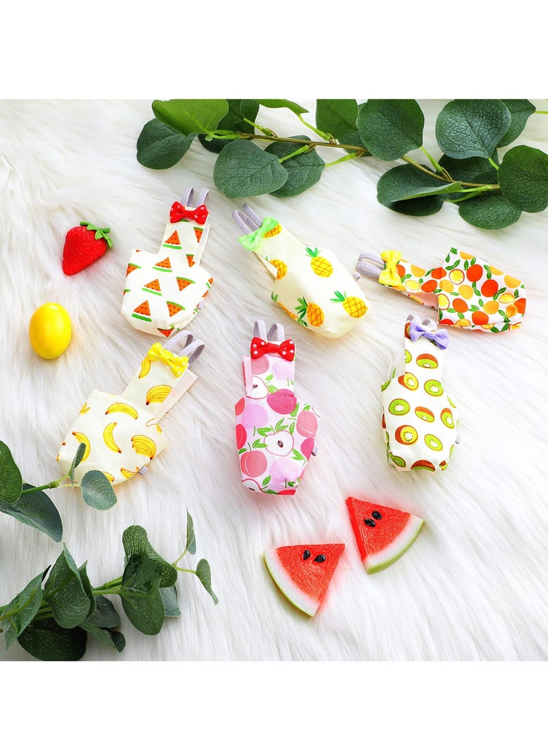 6 Pieces Bird Diaper Washable Parrot Diapers Reusable Flight Suit Waterproof Inner Layer Protective Nappy Clothes for Parakeet Mini Macaw Budgie Canary
