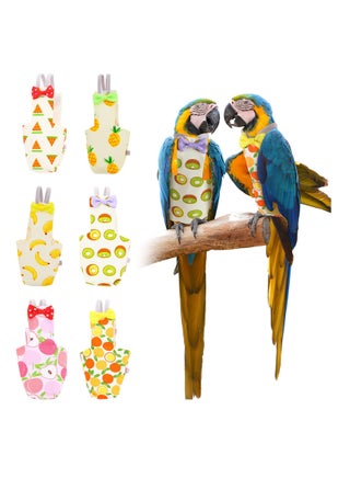 6 Pieces Bird Diaper Washable Parrot Diapers Reusable Flight Suit Waterproof Inner Layer Protective Nappy Clothes for Parakeet Mini Macaw Budgie Canary - pzsku/ZEF5E3A8ADEDDB4C139B7Z/45/_/1717064305/d997aebf-9632-4fcb-9182-6ff5718e163d