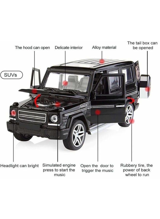Sky Tech Sky Tech® Mercedes Benz G65 1:32 Model Car Exclusive Alloy Metal Pull Back Die-cast Car Diecast Metal Pullback Toy car with Openable Doors & Light Music Best Gifts Toys for Kids【Colors as Per Stock】  - Image 4