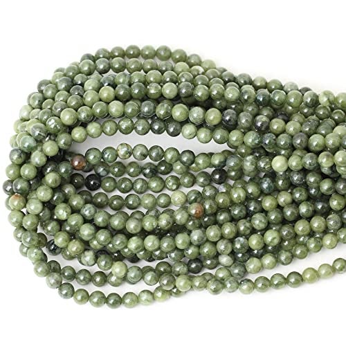 CHEAVIAN 60PCS 6mm Natural Taiwan Green Jade Round Loose Beads for Jewelry Making DIY Bracelet Necklace Materials 1 Strand 15" - Image 3