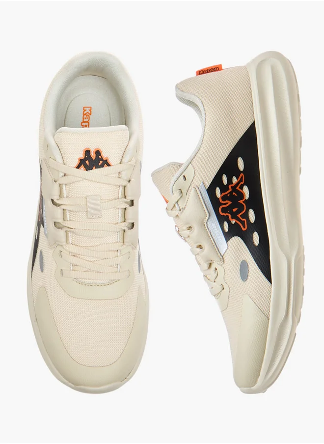 Kappa Men's Logo Print Sports Shoes with Lace-Up Closure