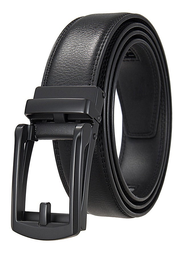Generic Men's Dress Belt - Ratchet Strap Leather 1.25 Inch Comfort Click - The Perfect Companion to Men's Dress Shoes  - Image 1