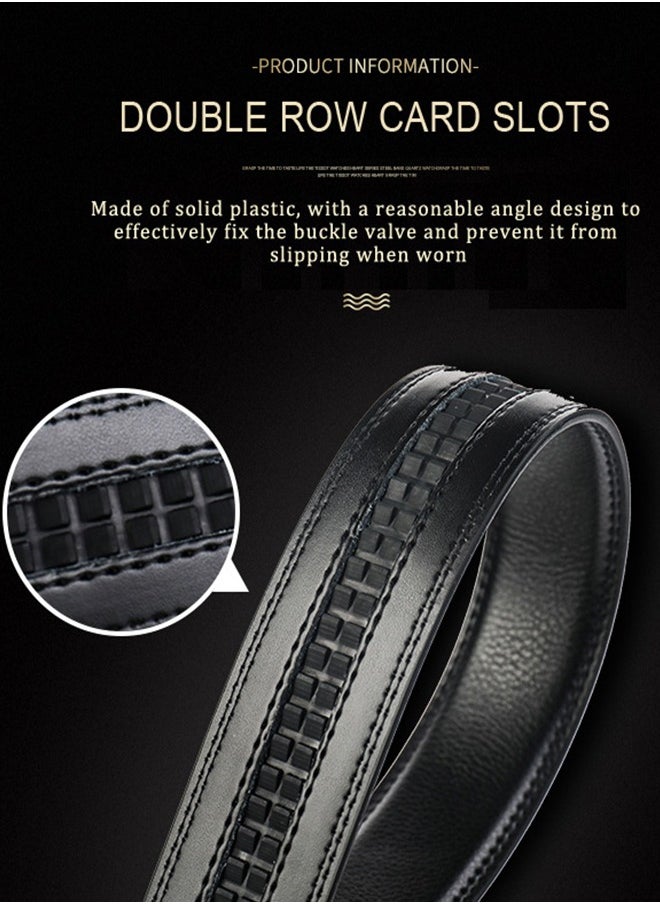 Generic Men's Dress Belt - Ratchet Strap Leather 1.25 Inch Comfort Click - The Perfect Companion to Men's Dress Shoes  - Image 2