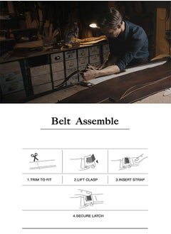 Generic Men's Dress Belt - Ratchet Strap Leather 1.25 Inch Comfort Click - The Perfect Companion to Men's Dress Shoes  - Image 4