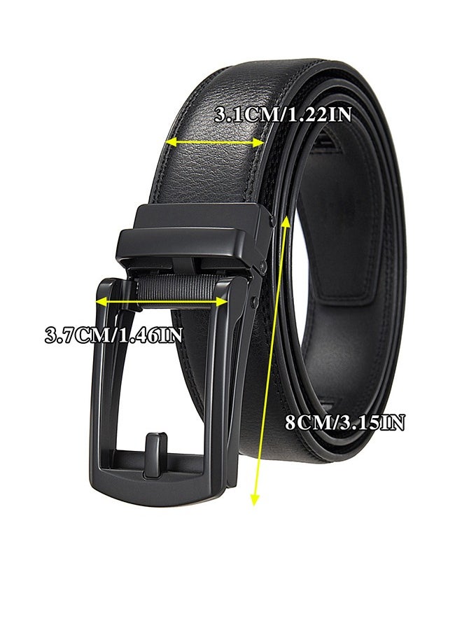 Generic Men's Dress Belt - Ratchet Strap Leather 1.25 Inch Comfort Click - The Perfect Companion to Men's Dress Shoes  - Image 5
