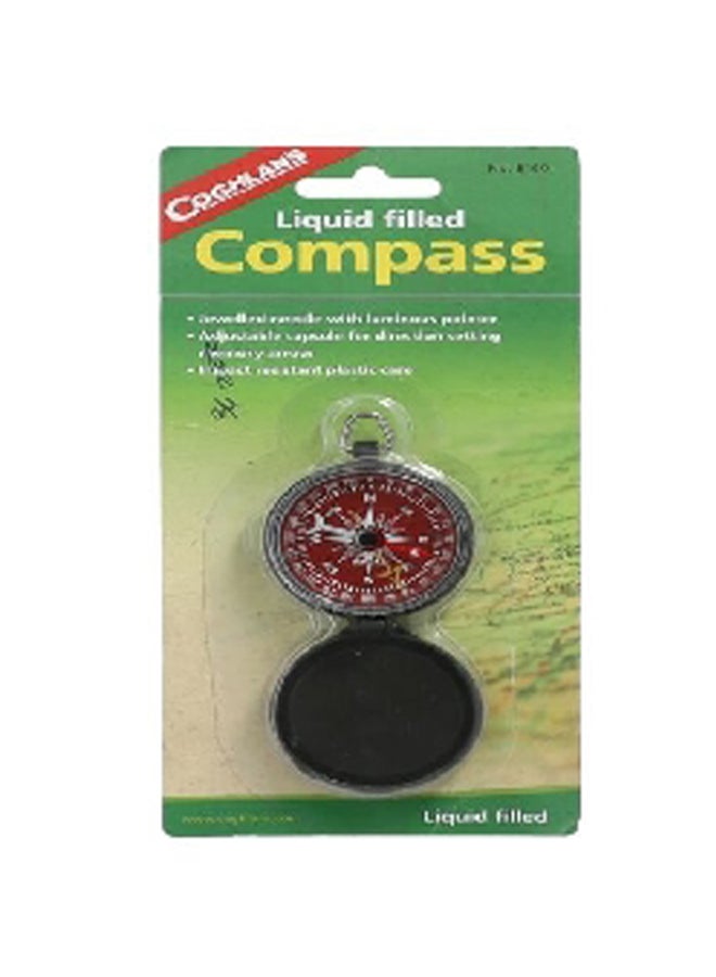 كوغلانز 8160 بوصلة التخييم بلاستيكي مملوءة بسائل أحمر 9.2 × 19.8 × 1.4 سم - Image 1