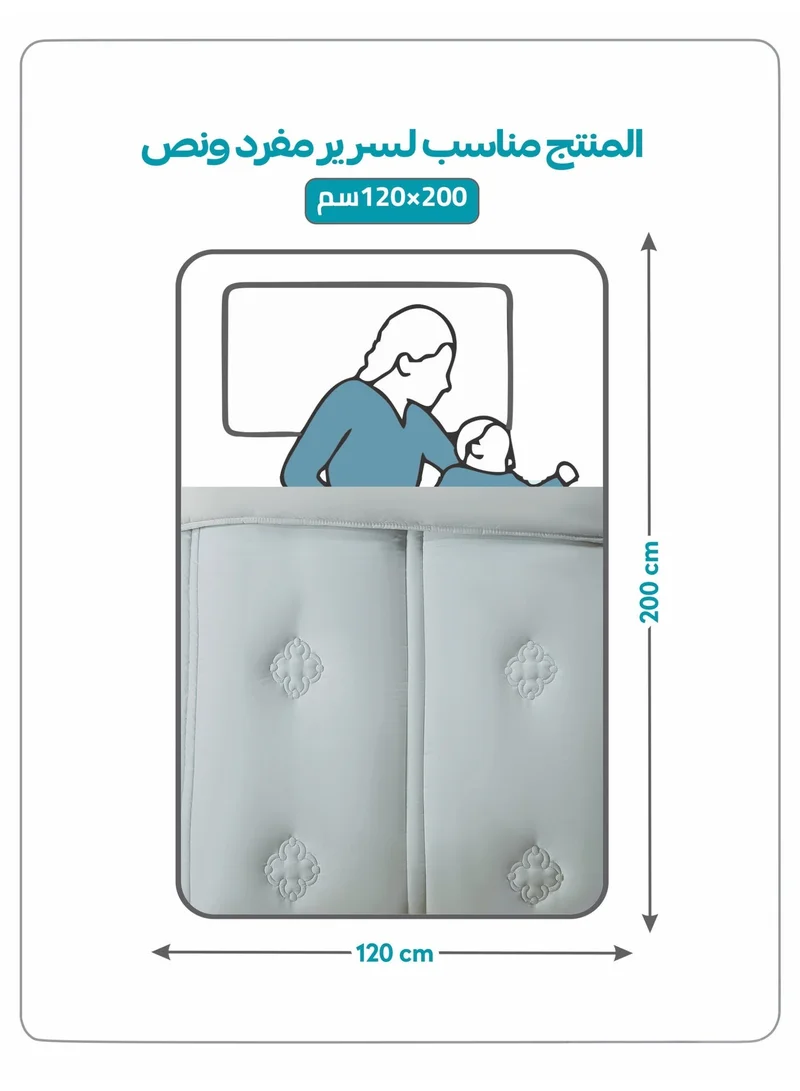 Donetella Bedding Comforter Set, Twin Size Fits 120x200 cm - 4-Pcs Digital Print Quilted Bed Set, Microfiber Fabric - 1 Comforter, 1 Fitted Sheet, 1 Pillowcase And  1 Pillow Sham