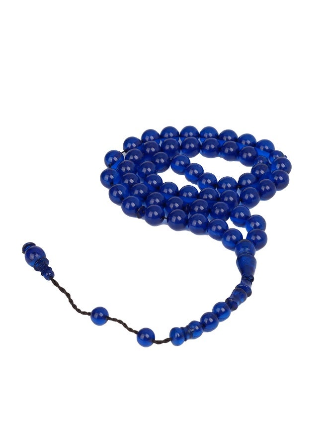 R.S Polish Amber Dust Prayer Beads, Round Shape, 51 Blue Beads - Image 2