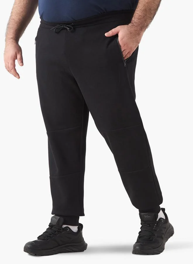 Splash FAV Plus Size Panelled Flexi Waist Joggers with Pockets