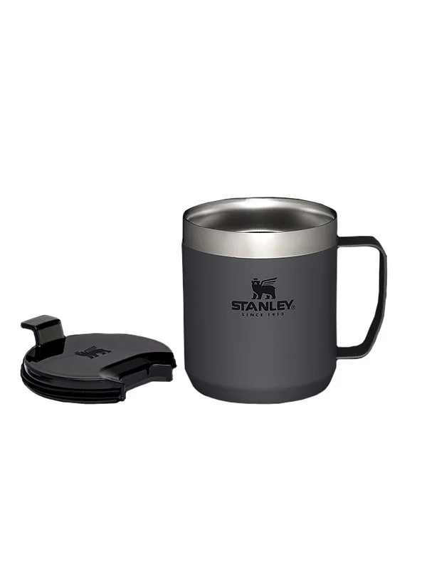 Stanley Stanley Classic Legendary Camp Mug 0.35L / 12 OZ Charcoalâ€“ Vacuum insulated Tumbler | Stainless steel camp mug | BPA-free thermal cup |Dishwasher safe | Single server brewer compatible