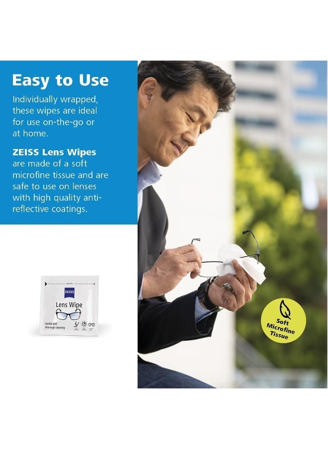 Zeiss - Zeiss Pre-Moistened Lens Cloths Wipes 200 Ct (3 Pack) - Image 1