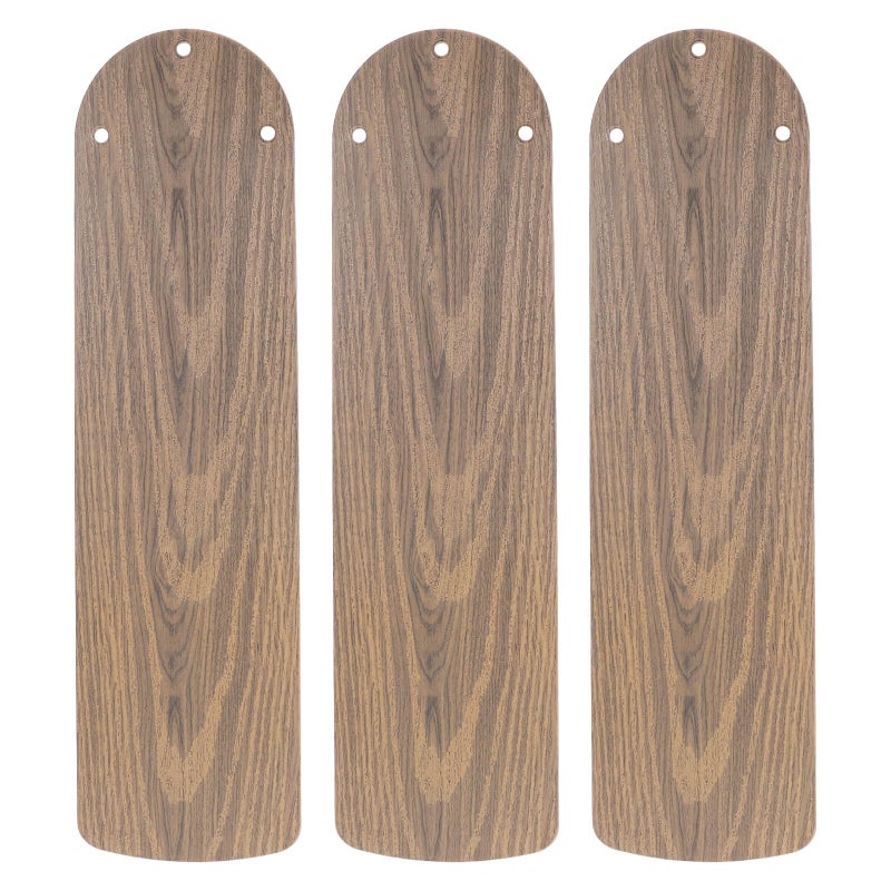3Pcs Light Yellow Wood Grain Plastic Ceiling Fan Replacement Blades Indoor Weatherproof - Image 2