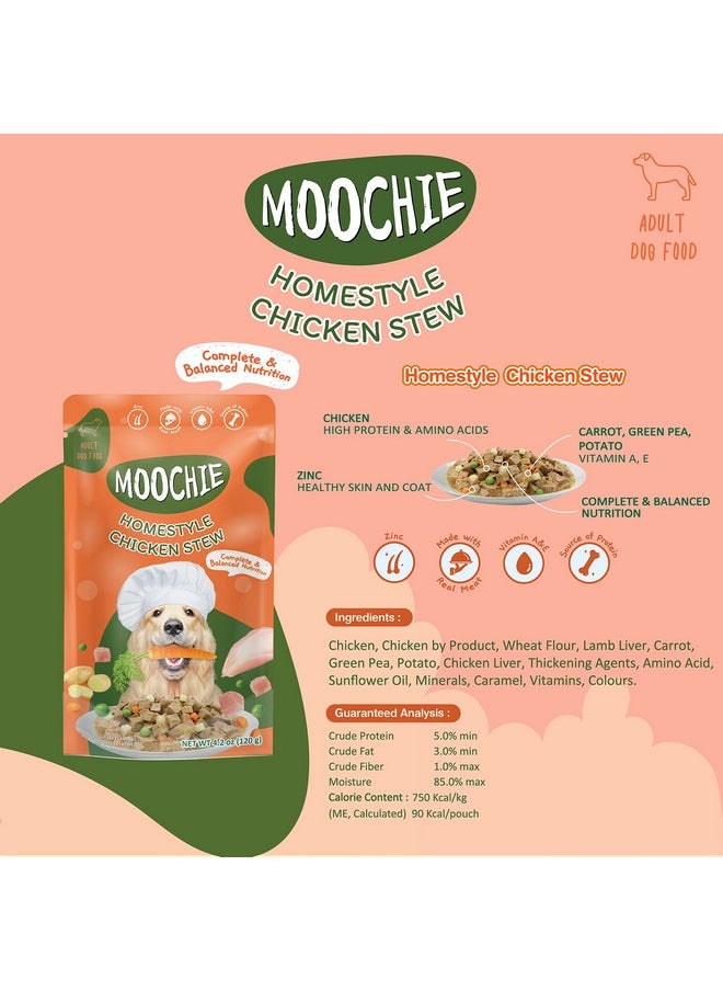بتس إمباير طعام الكلاب الرطب من Moochie Homestyle، وجبة جافي خالية من الحبوب، مجموعة متنوعة من المعكرونة المغطاة بلحم الضأن، وصفة الدجاج المغطاة بالأرز وحساء الدجاج، أطعمة غنية بالبروتين للكلاب البالغة (120 جرام × 12)  - Image 5