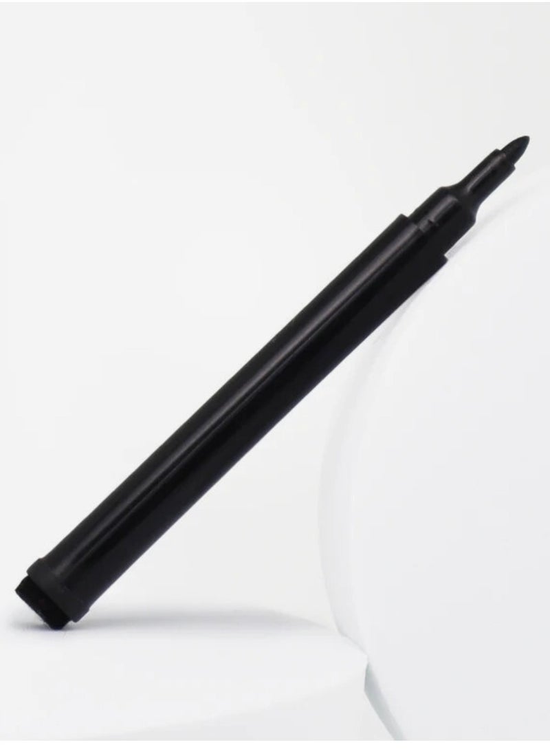 Memo Pen – Black Ink with Built-In Eraser (Pack of 4) – 0.8mm Tip – Compatible with MEMO Whiteboard Wallet